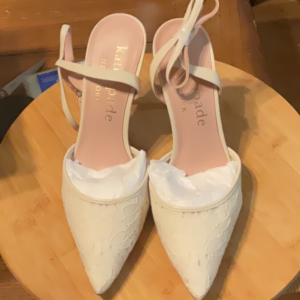 New in the box, Kate Spade, lace heels size 10 B